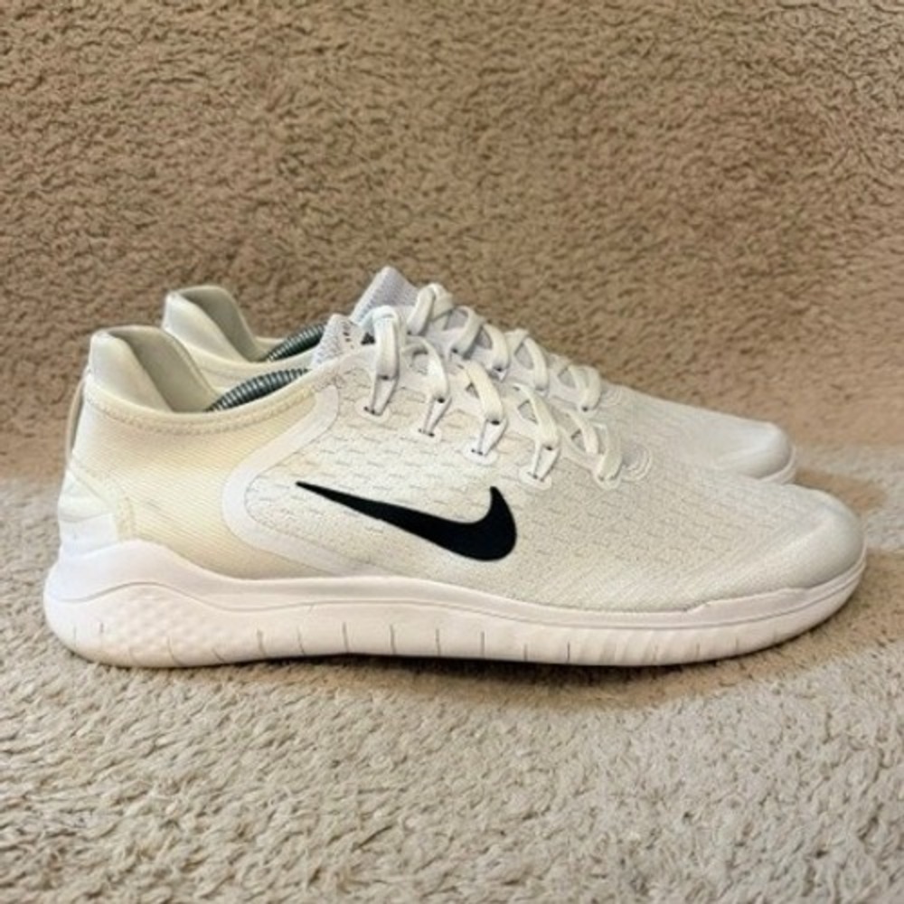 Nike Free RN 2018 Mens 11 White Black 942836-100 Running Shoes Low Top Sneaker